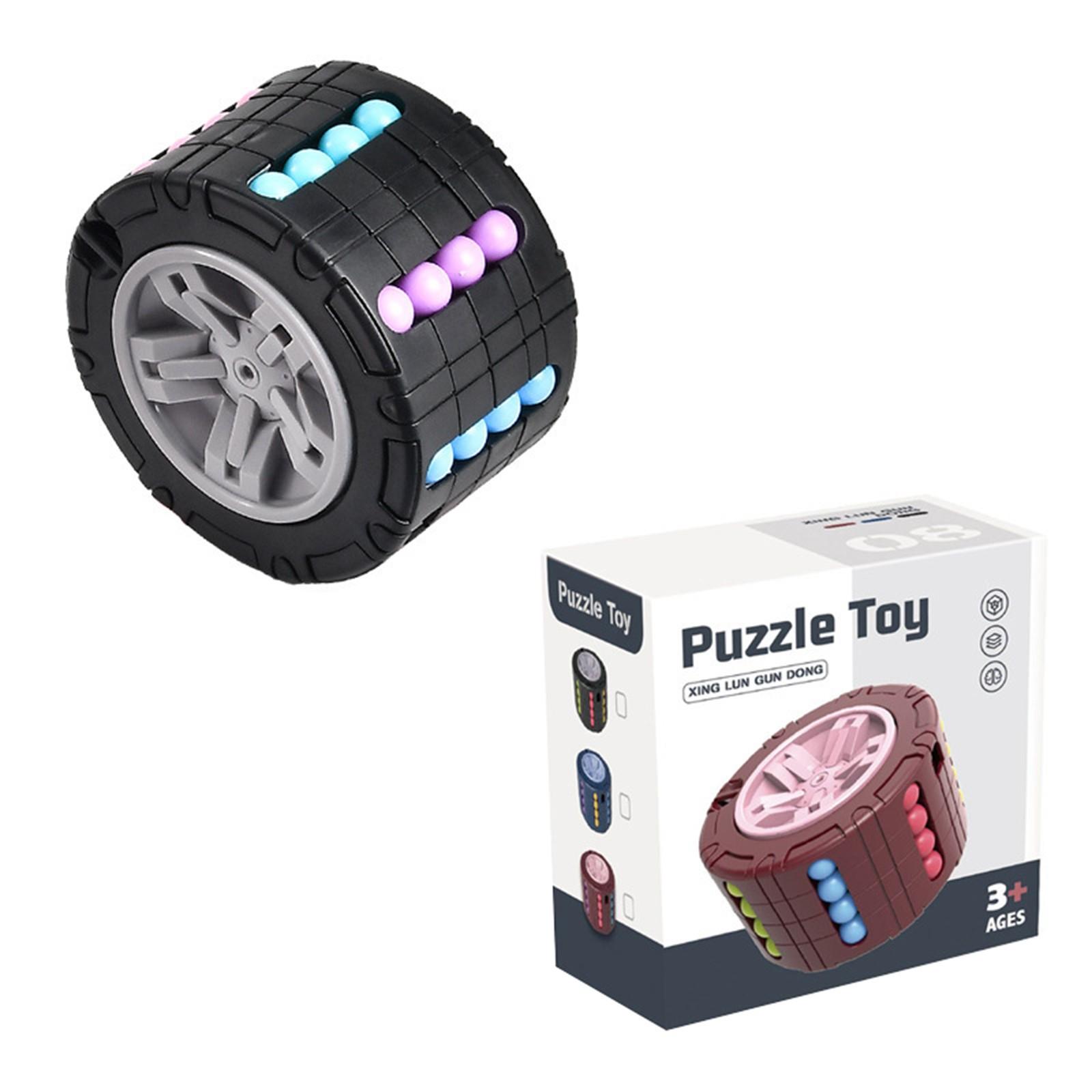 

3D цилиндр-куб, игрушка, волшебная фасоль, гироскоп, вращение слайда, игры-головоломки, снятие стресса, детские развивающие игрушки Монтессори для младенцев, подарок One Size чёрный