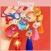 Dance Jinnew Lion Lantern Design Oil Filled Cartoon Keychain Pendant Gift For
