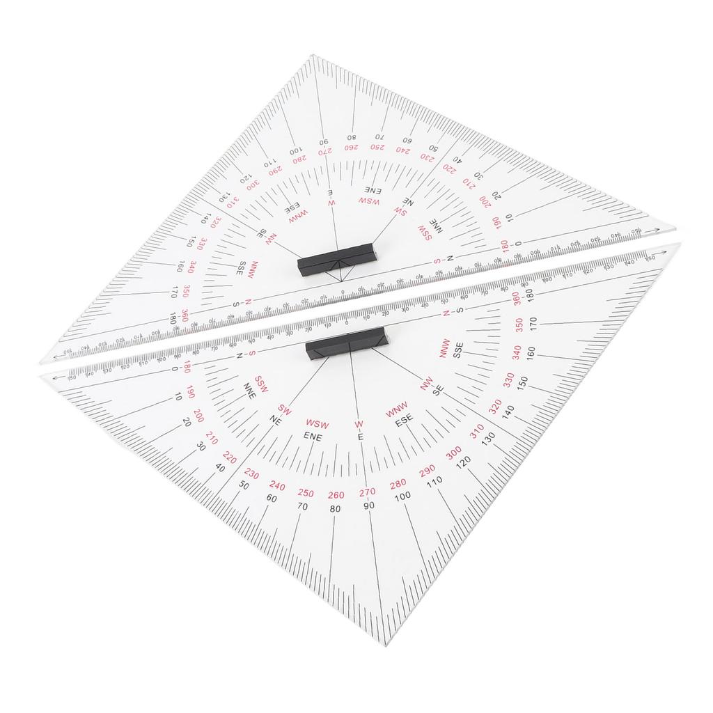 Zeichnungsdreieck mit Skala Präzise Skala Transparent 300mm Acryl Einfach zu bedienen für die nautische Navigation