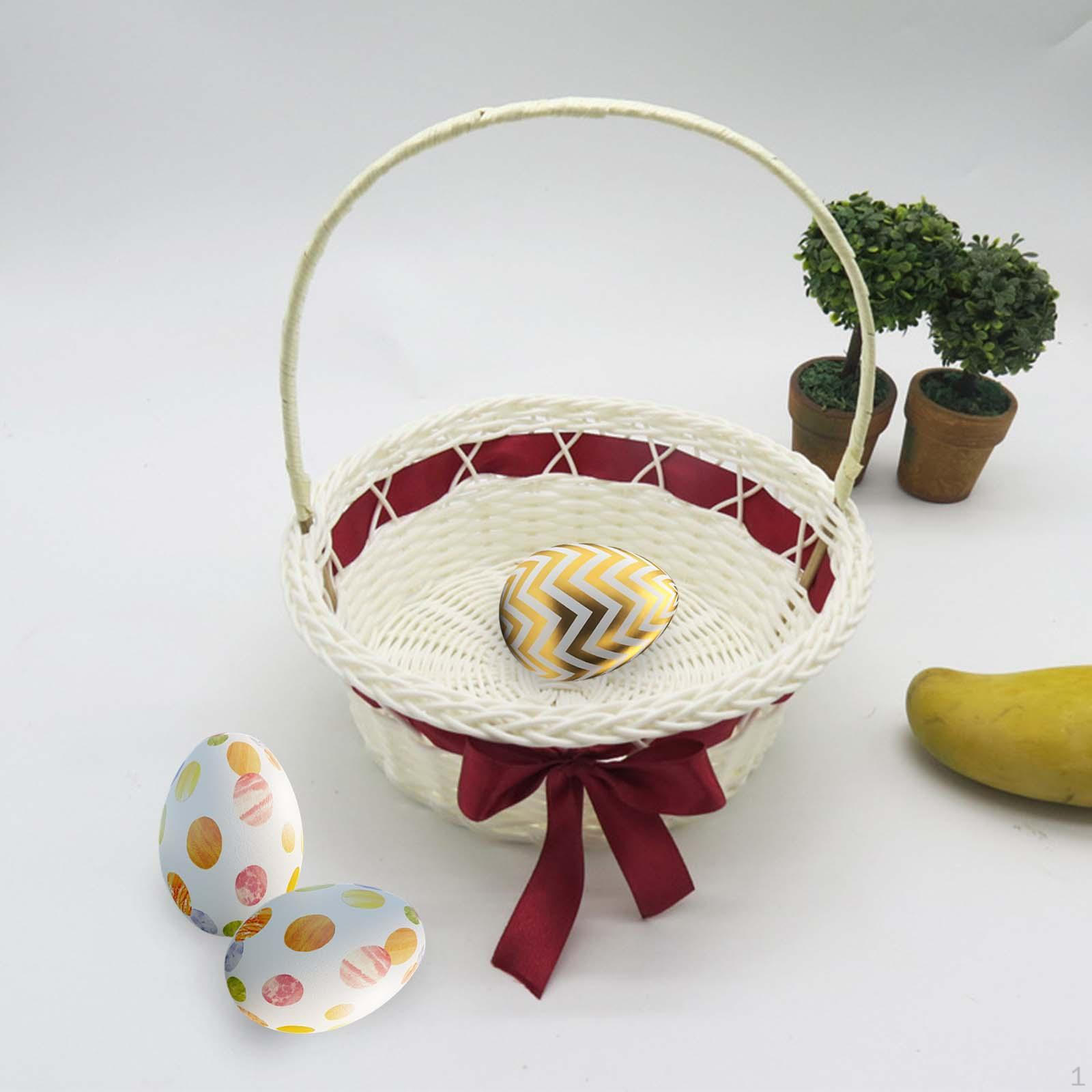 Свадебная корзина для хранения девочек-цветочниц Пасхальные конфеты Имитация ротанга для