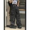 Multi-pocket Heavy Industry Jeans Men's Summer Vibe American Retro Fried Street Loose Casual Washing Wide Leg Job