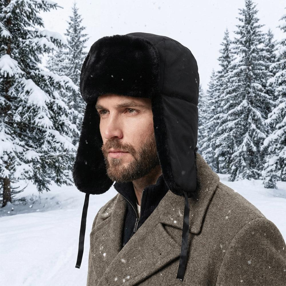 Windproof Ear Protection Cap Plush Winter Ear Cap Comfortable Windproof Pilot Hat Ski