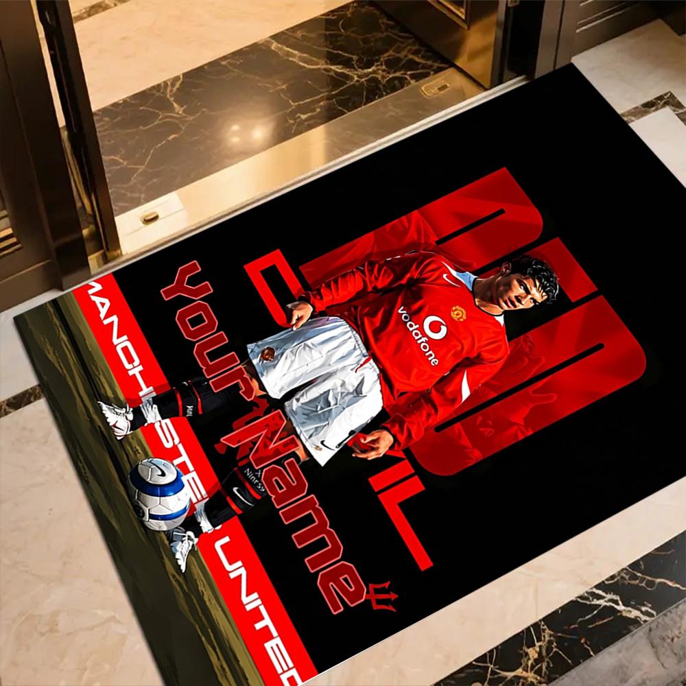 Cristiano Ronaldo (102) Customized Name Floor Rug Office Rug Design for Balcony Kitchen Decorate Room Playrooms Anti-slip Rug Decorate Offices