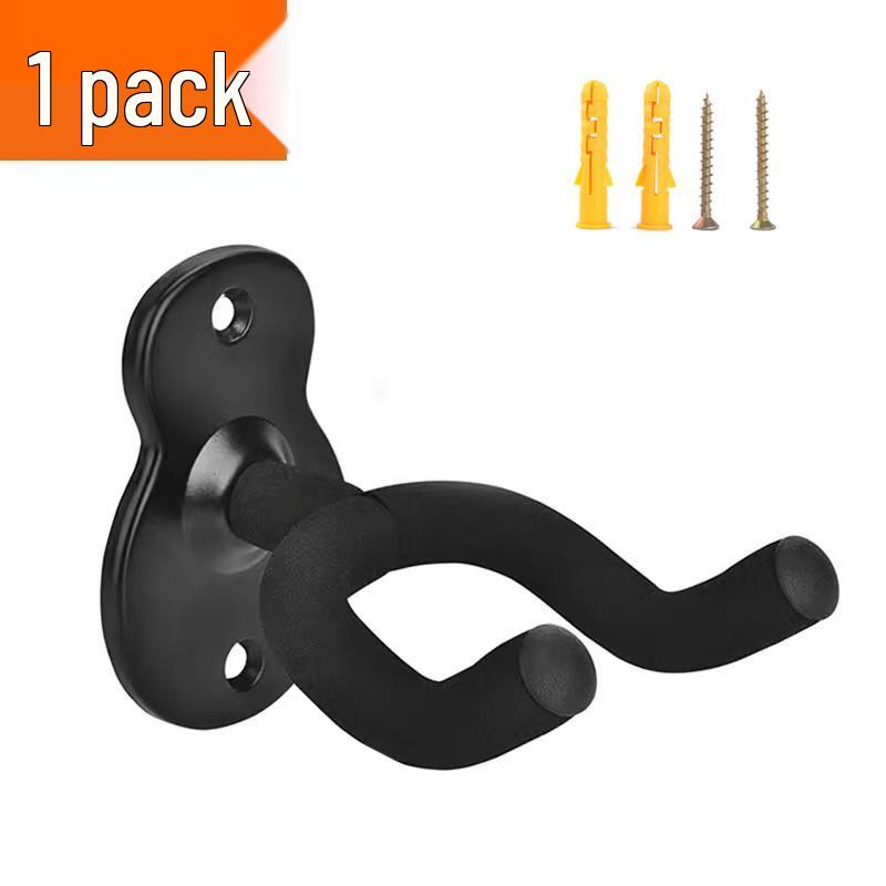 Wooden Wall-Mounted Guitar & Ukulele Hanger with Metal Hook for Hulusi and Erhu