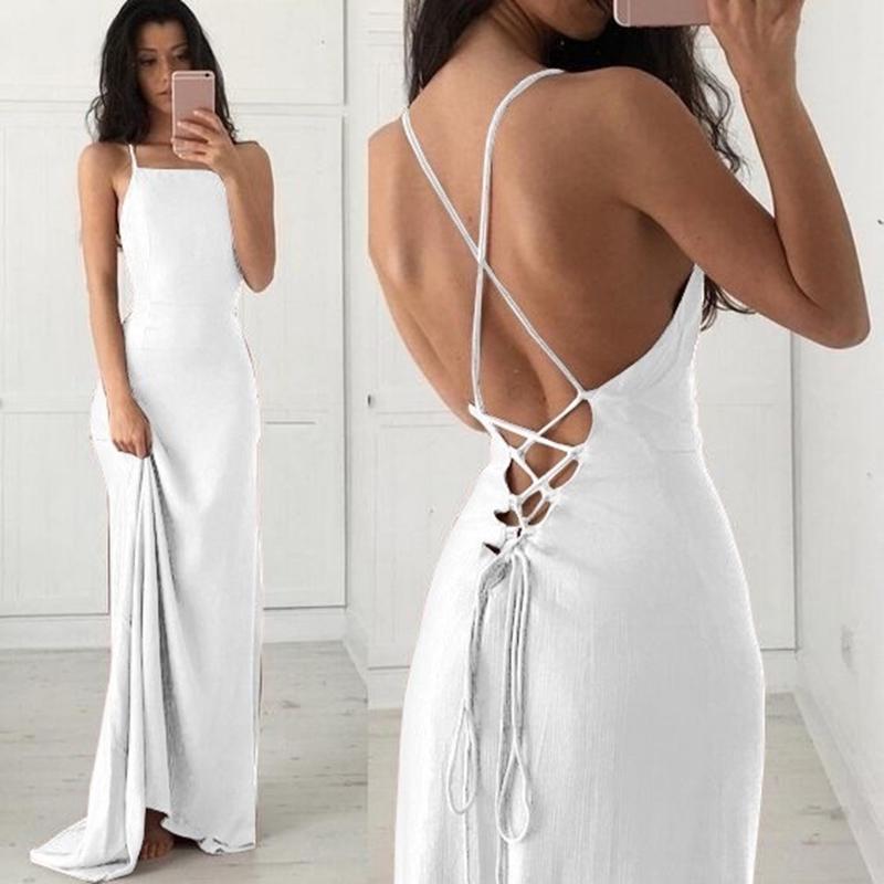 backless spaghetti strap dress