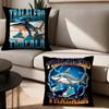 Cartoon Tralalero Tralala Pillow Case Office Cushions Suitable For Sofa Car Bedroom Decorative Cushion Cover