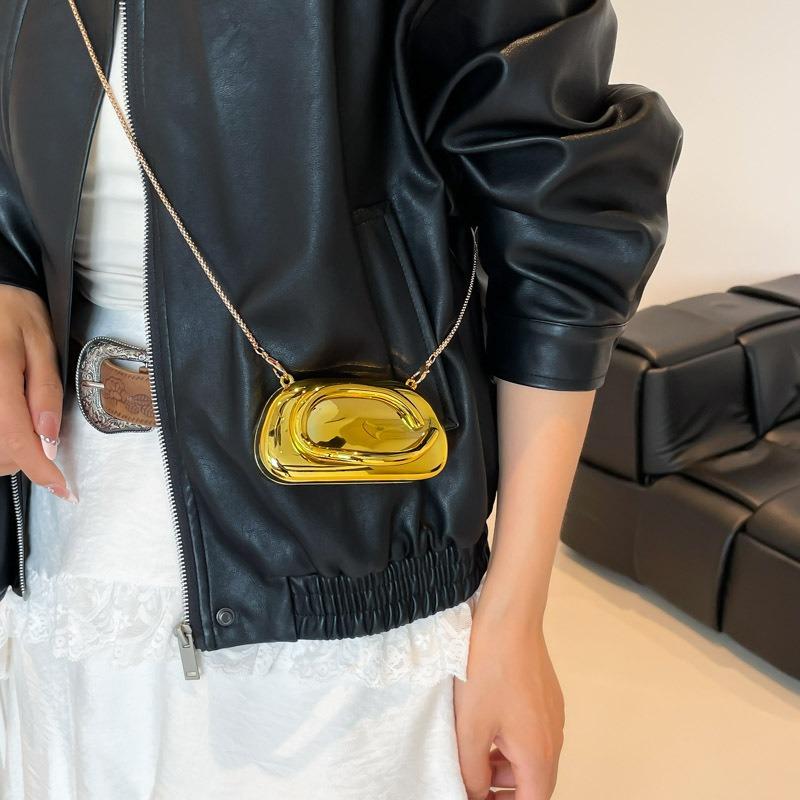 Trendy Colored Wrist Clutch Women's Bag Fashionable Retro Acrylic Dinner Party Wedding Chain Messenger Bag