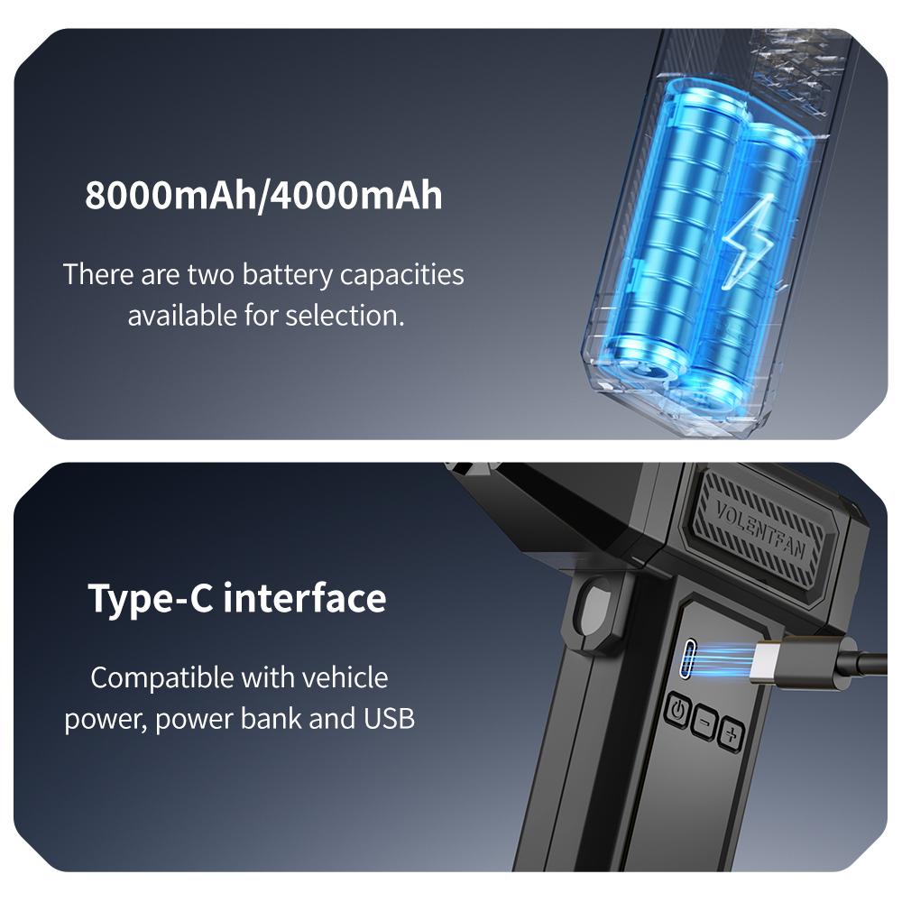 Violent Fan 300000RPM Powerful Air Blower 9 Gear Adjustable Digital Display Electric Air Duster 52m/s Brushless Turbo Jet Blower