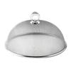 Reusable Food Net Cover for Parties Stainless Steel Mesh with Handle, Round Portable Fine Protector Outdoor Events Protector, Durable Guard Dishes And