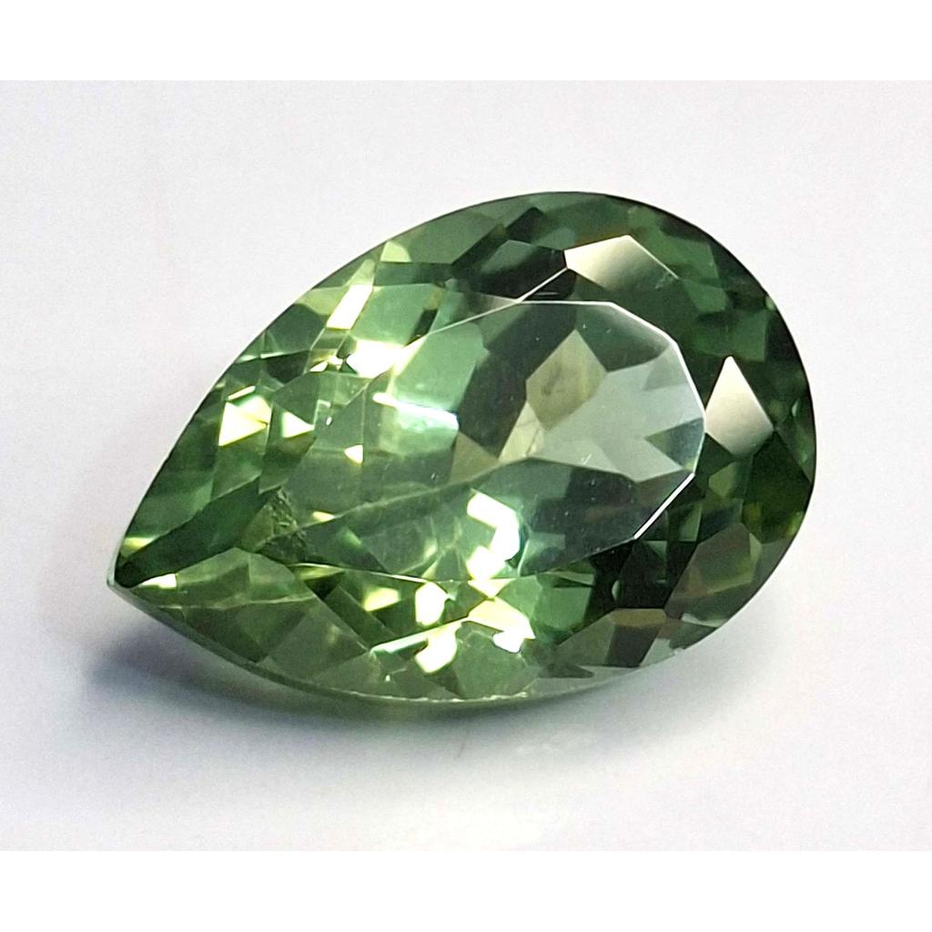 11-13 Ct Natural Light Green Sapphire Pear Cut Stunning Certified Gemstone