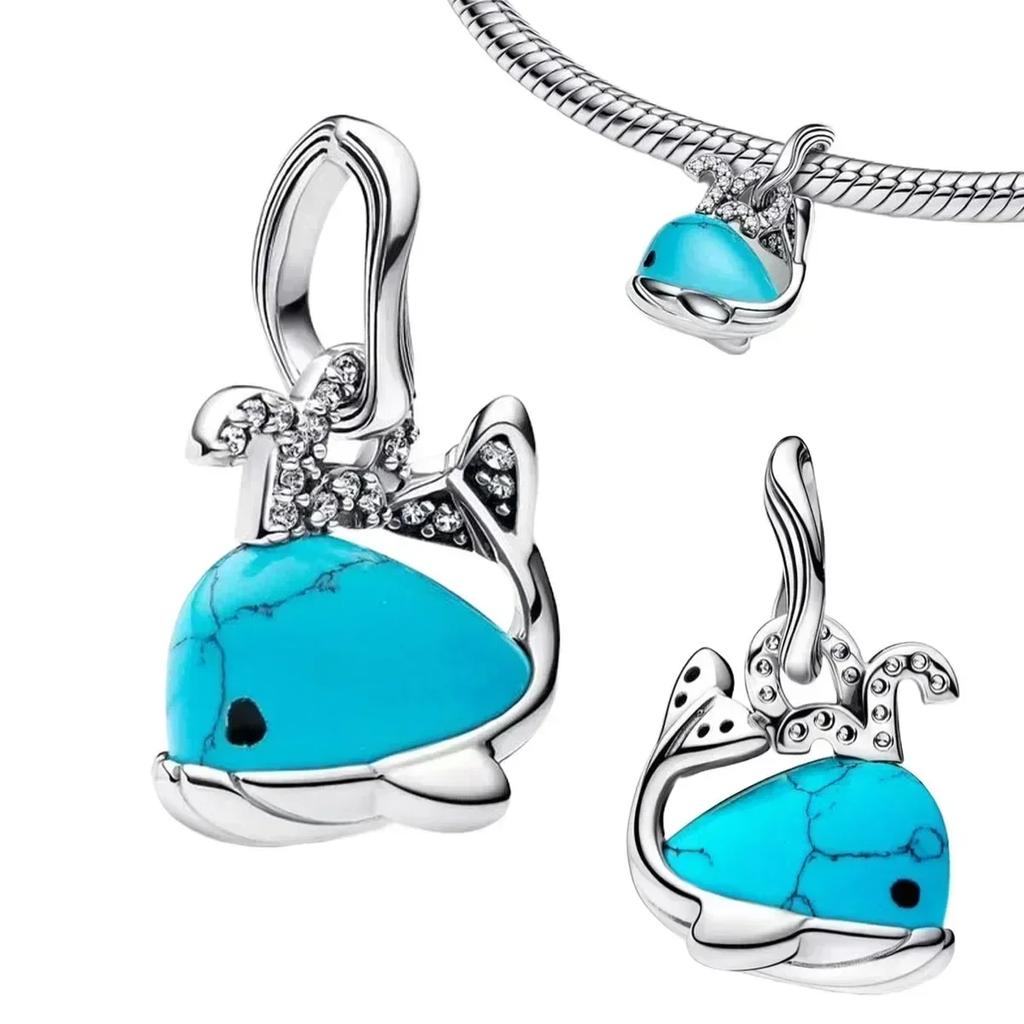 Originala berlocker i koppar Havspärlor Snäcka Bläckfisk Klämma Blompärlor För Halsband Gör-det-själv Armband Present Smycken