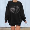 Women's Casual Sun  Printing Long Sleeve Sweatshirt Pullover Blouse Tops