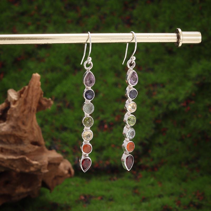 Retro Ethnic Style Red Zircon Earrings for Women, Elegant Earrings Accessories