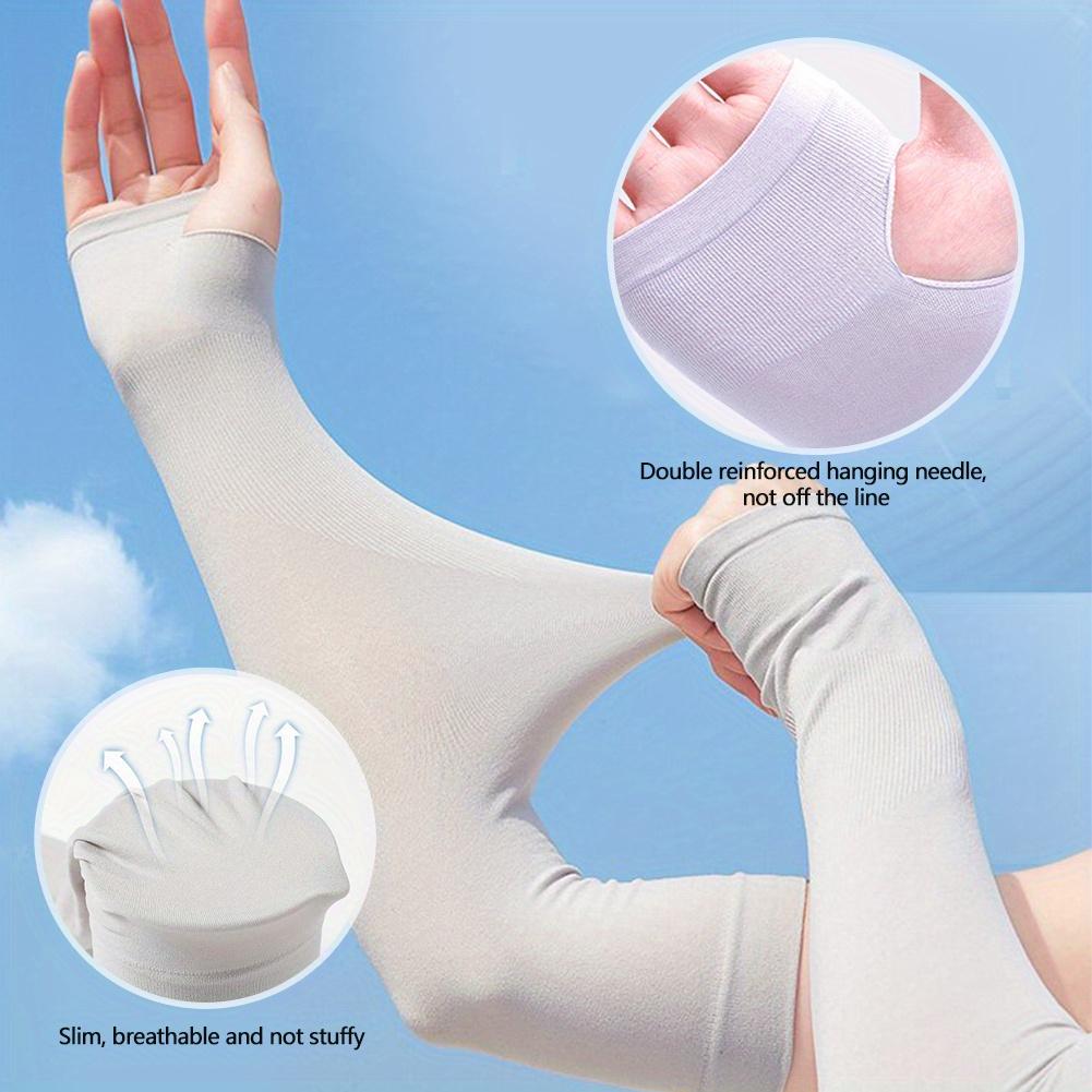 1 Pair Summer Finger Sleeve Ice Cool Wearing High Elastic Elbow Spring Outdoor Riding Fingerless Fishing Custom