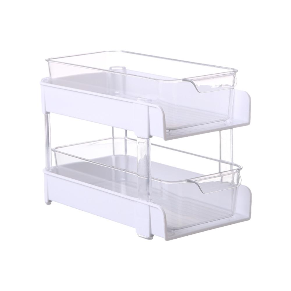 

Stationery/Toiletries 2 Layer Storage Shelf Storage Tray Cosmetic Storage Holders Room белый