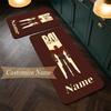 Mazinger (1) Customize Name Flannel Kitchen Mat Soft Non-Slip Kitchen Floor Runner Rug for Home Kitchen Decor