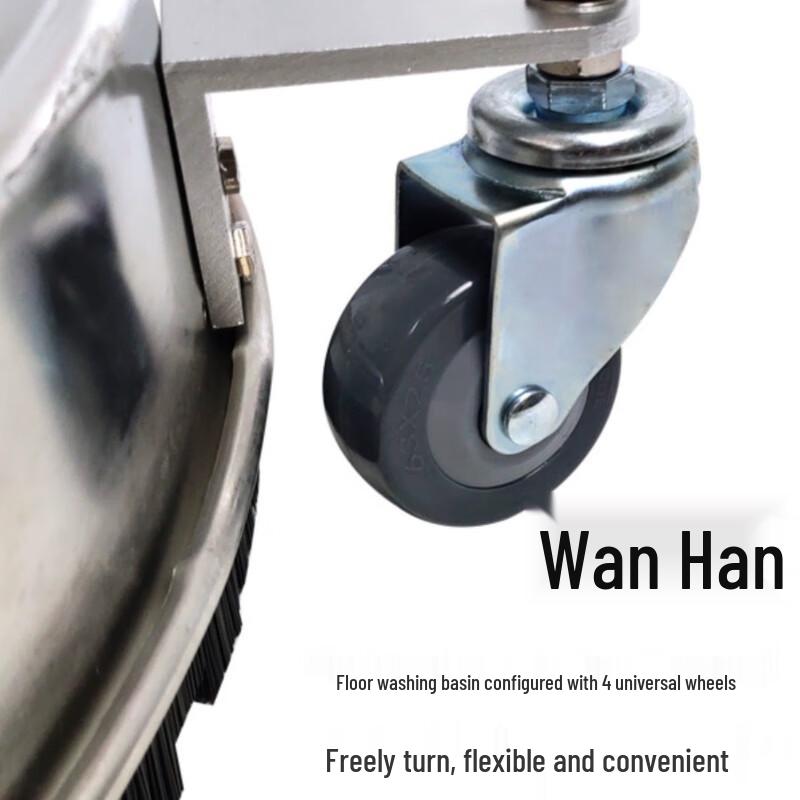 Stainless Steel Hand-Push Floor Scrubber CN plug (adapter included)