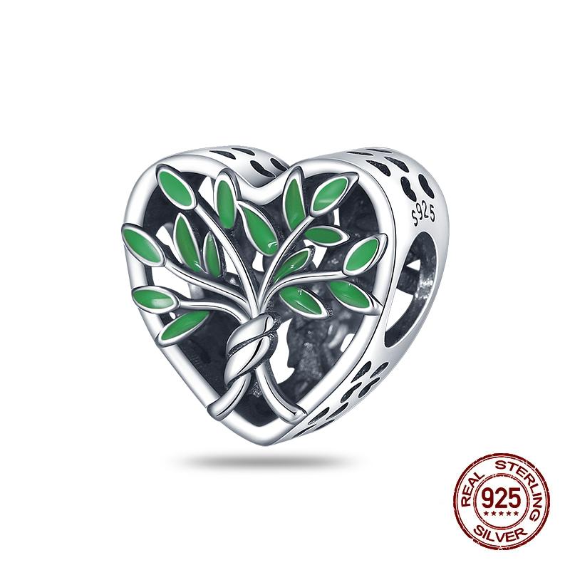 Charms Copper Fit Charms 3Mm Original Bracelet Four Leaf Clover Womens Tree Of Life Beads Diy Fine Jewelry Gift