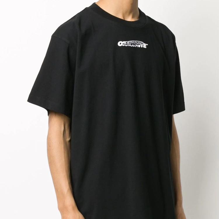 Off-White Pattern Printing Short Sleeve Black Men's OMAA038E20JER0011001