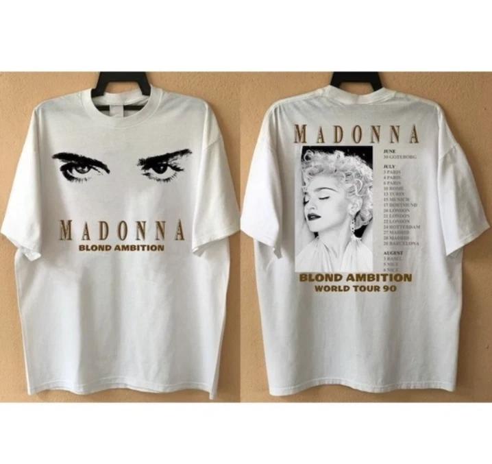 Madonna World Tour T- Shirt Madonna Tour 1990 T- Shirt 2 Sided S