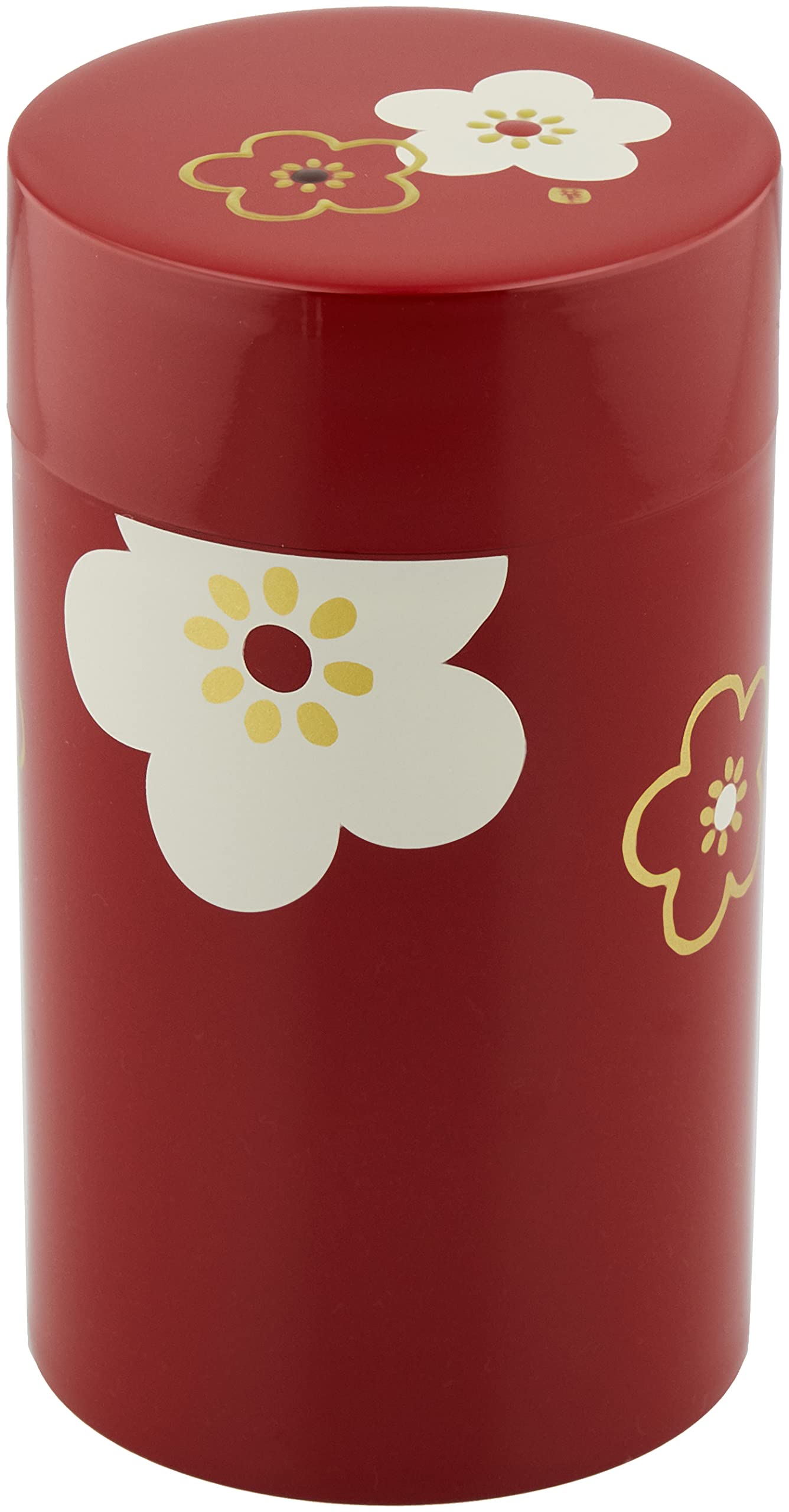 

Tatsumiya Tea Caddy, Large, Floral Pattern, Plum Blossom, Vermilion, Large, Floral Pattern, Plum Blossom, 56502