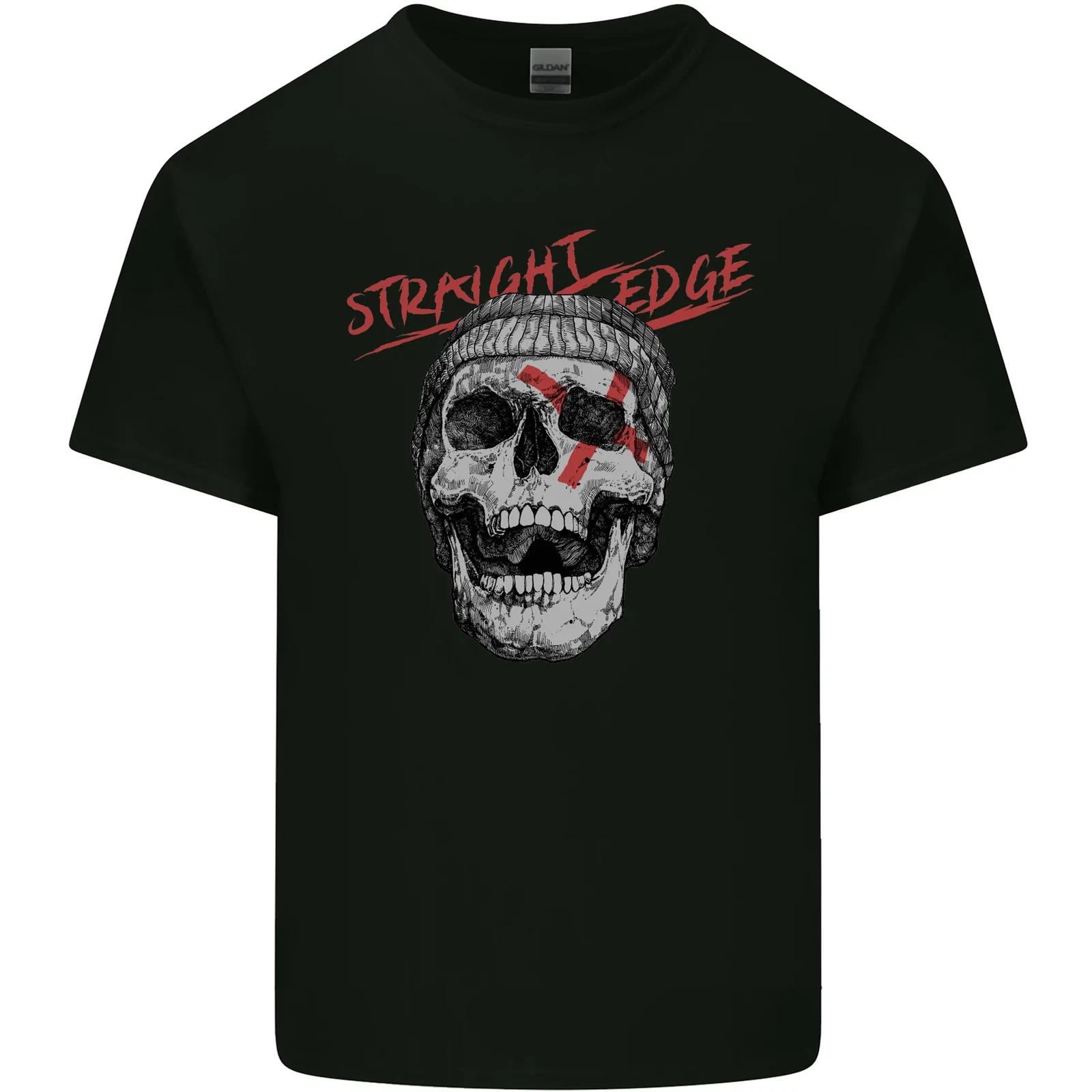 

Straight Edge Skull Biker Motorcycle Kids T-Shirt Childrens 4XL