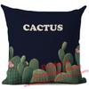 Housse de coussin Cactus Plantes Imprimées Lin Coussins Jetés Décoration de Maison Canapé Salon Housse de Coussin Décorative Cojines 45*45Cm