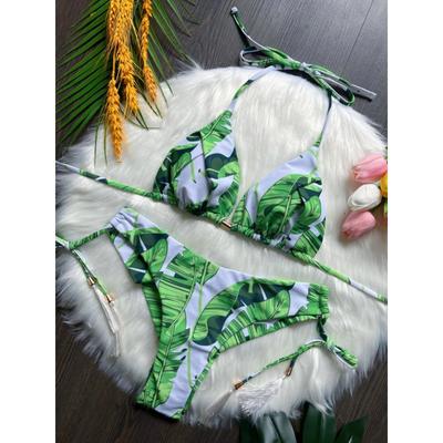 2025 New Sexy Print Bandage Bikini Set Women's Swimsuit Two-piece Triangle Swimwear Bathing Suit Brazilian Biquinis