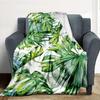 Tropical Leaves Flannel Blanket Throw Blanket Soft Warm Sofa Bed Camping Car Home Decor Unique Christmas Gift C9301504
