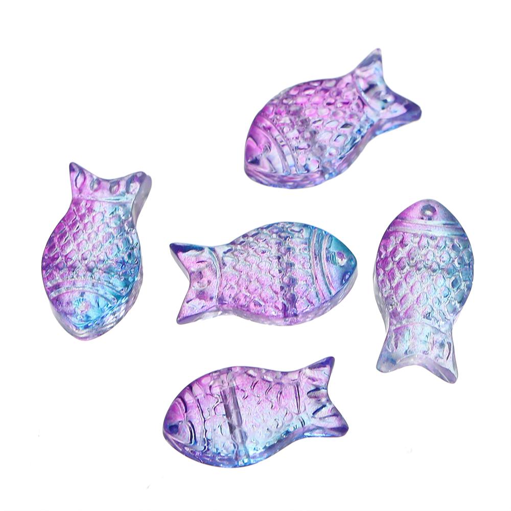 10pcs/lot Gradual Small Goldfish Glass Beads Crystal Czech Spacer Beads For DIY Jewelry Making Necklace Handmade Accessories