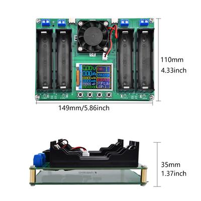 18650 Lithium Battery Capacity Tester Module MAh MWh Digital Battery Power Detector Module 18650 Battery Tester 2/4/8 Channel