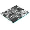 Glass Kitchen Serving Board with Tropical Leaves Graphic 60x52 Cm