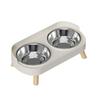 A Colorful Dopamine Pet Double Bowl  Feeding Large Capacity Stainless Steel Dog Bowl Drinking Water Neck Cat Double Bowl