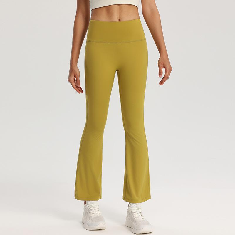 Women's High-Waist Butt-Lift Yoga Pants - Elastic, Quick-Dry, Slimming Micro Flare Fitness Tights