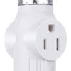 2 Pack Versatile Prong Light Socket To Plug Adapter for Easy Conversion of Light Bulbs To 2 or 3 Prong Outlets