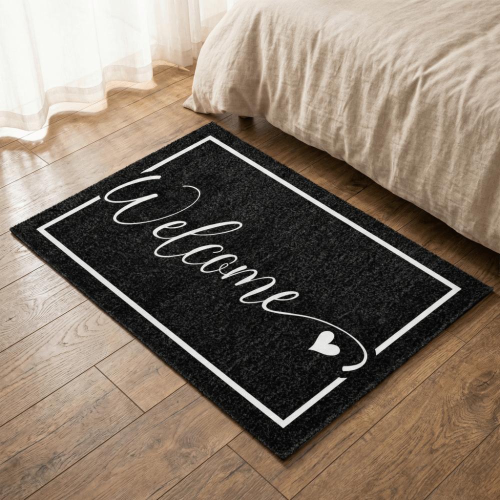 Letter Absorbent Mat Flower Door Mat Stain-resistant Bathroom Mat  Laundry Room