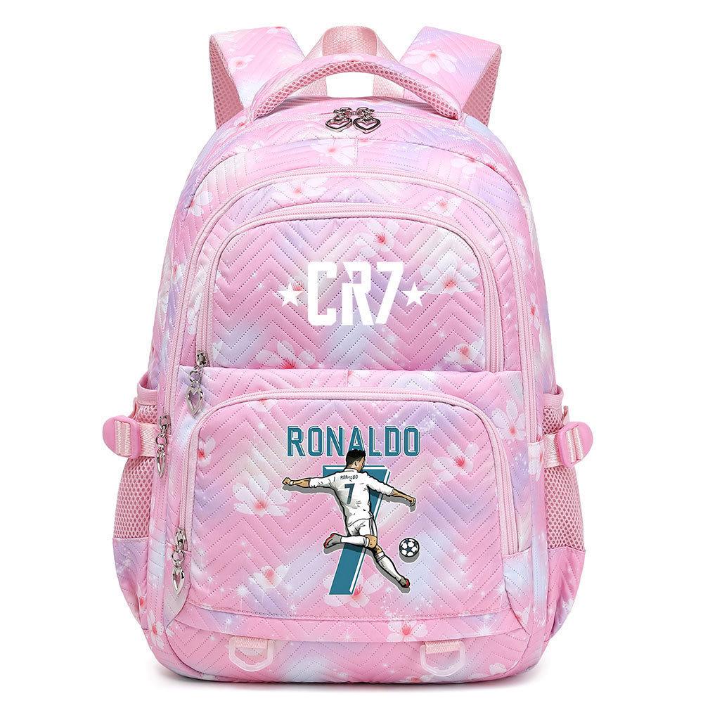 Football Print Multi-Compartment Junior High School Schoolbag Boys And Girls Universal Campus Backpack 44CMX34CMX17CM