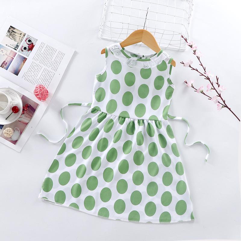 Sommer Koreanischer Stil Baumwollseide Kleid für Baby Mädchen - Prinzessin Mode Pyjamas