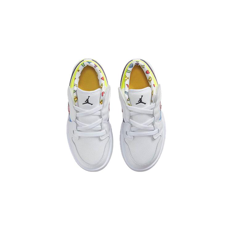 Air Jordan 1 Low ALT PreSchool 'Old School Gaming' (Unisex) White / Black / Lemon Venom / Rush Pink Kids' Basketball Shoes DM8970 114