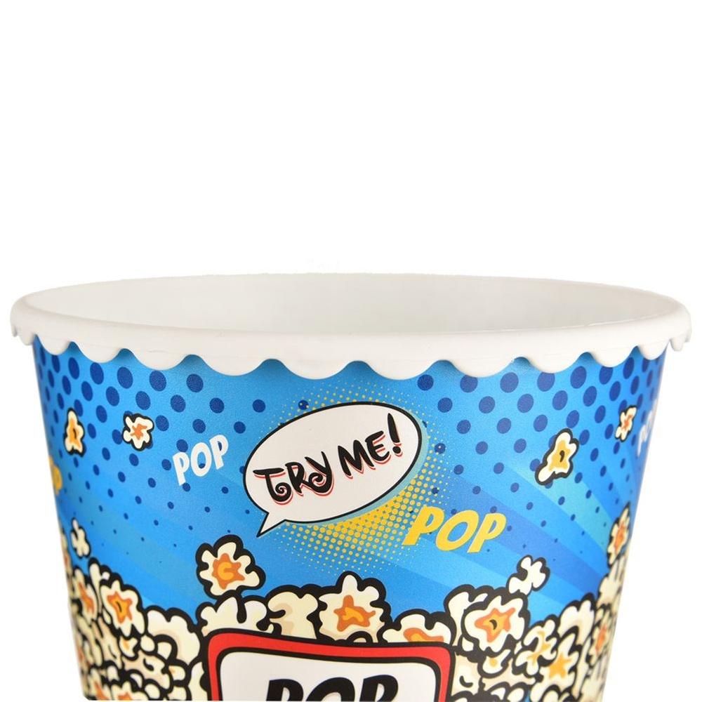 Popcorn Container Snacks Chips Box Bowl Plastic Bucket 2.3L