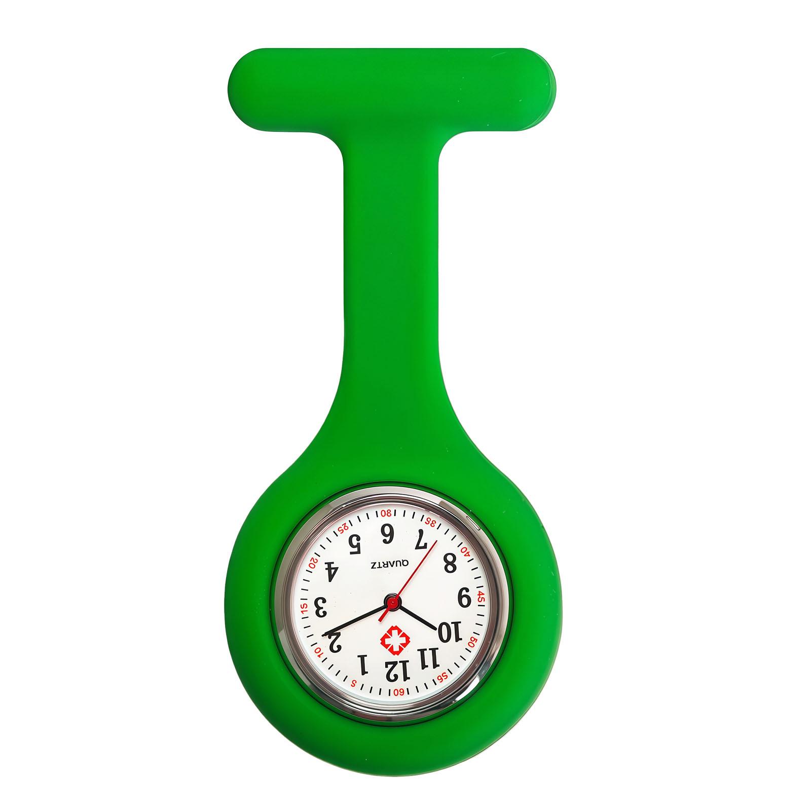 Colorful Silicone Nurse Chest Watch - Fashionable Exam Pocket Timepiece