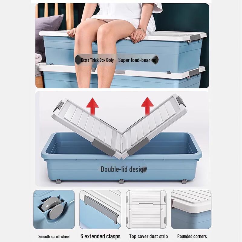 Under-Bed Storage Box with Wheels