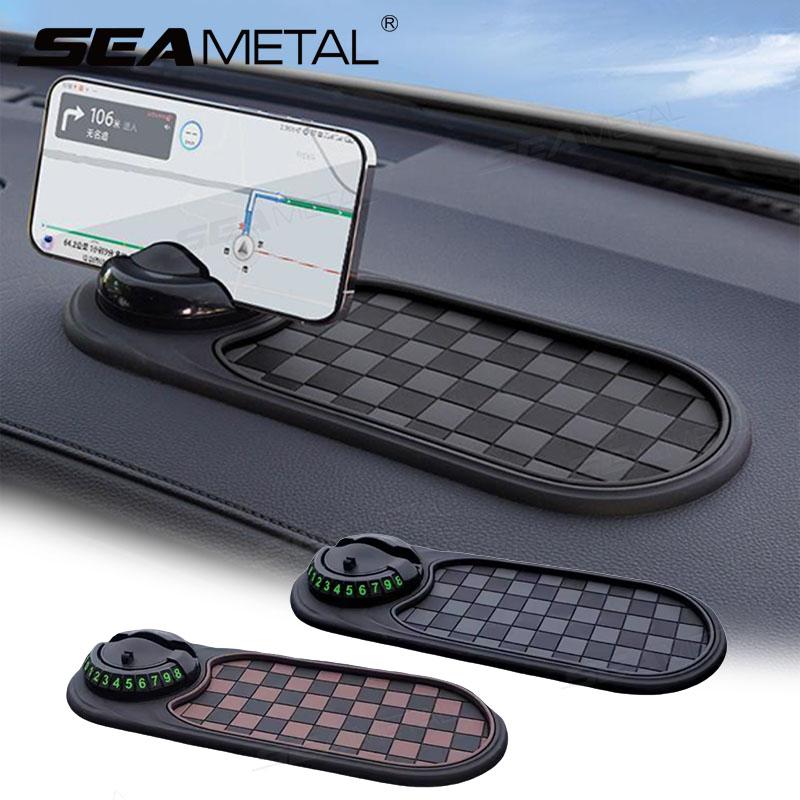 2 In 1 Dashboard Anti Slip Mat With Phone Mount 360-Degree Rotation Auto Phone Mount Non-Slip Adhesive Mat Fit For Auto