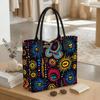  Bohemian Printed Tote Bag Large Capacity Shoulder Bag for Daily Shopping Travel Use 