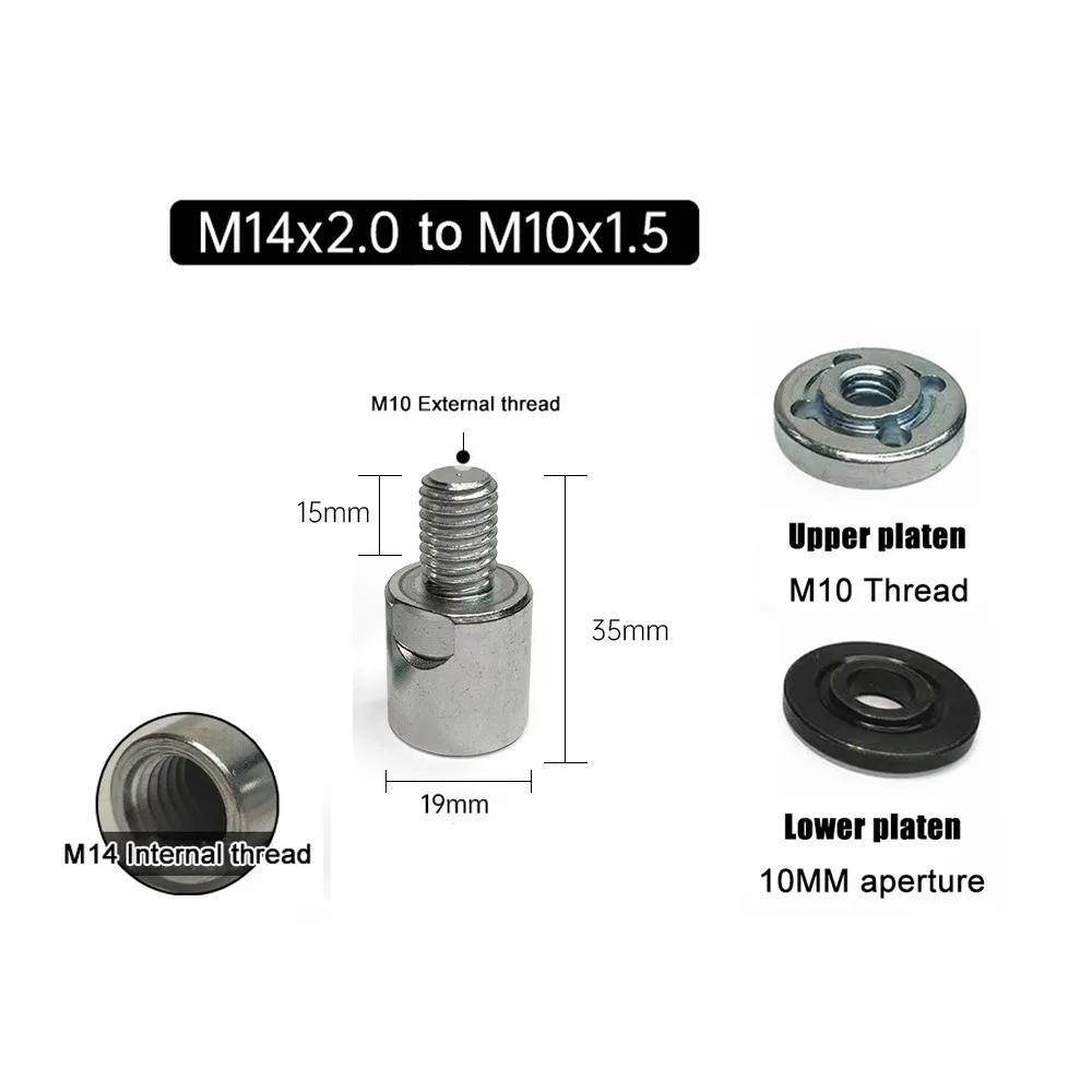 Durable Tool M14 To M10 Thread Slotting Retrofitting Accessories Angle Grinder Adapter Polishing Connecting Rod