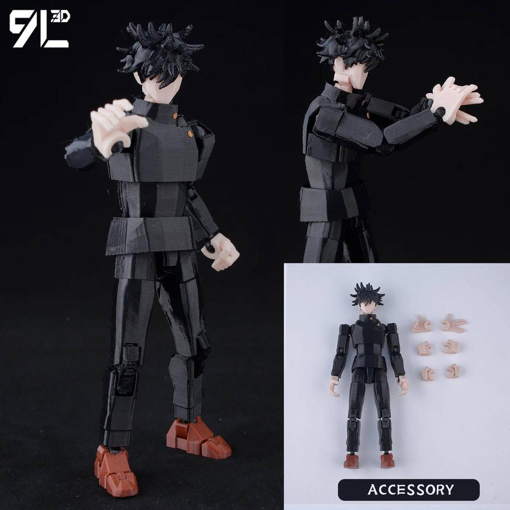 9L 3D Jujutsu Kaisen Figure Titan 13 Anime Gojo Black Outfit Model Lucky 13 Model Dummy 13 Anime Multi-Jointed Poseable Toys