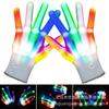 Rainbow LED Glitter Gloves - Seven-Color Luminous Dance Props
