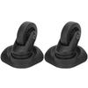 1 Pair PP+PET Roller Mute Suitcase Wheels 360 Degree Swivel Black Replacement Casters Suitcase Replacement Wheels