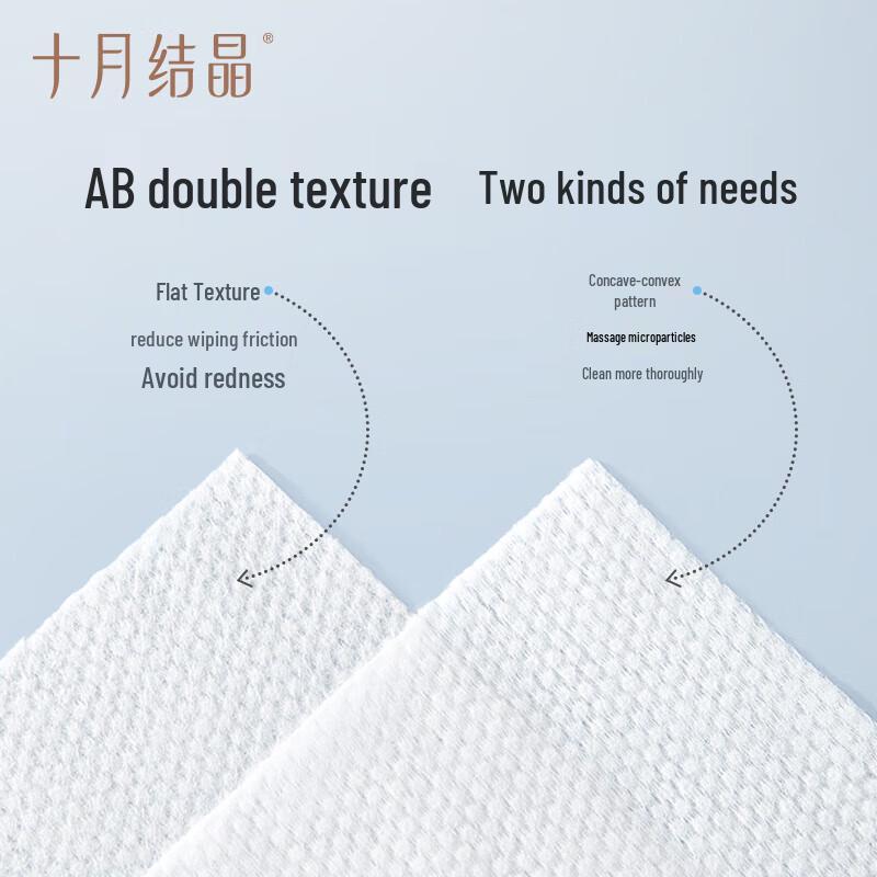 October Crystal Disposable Pearl Texture Facial Wipes