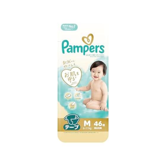 [Подгузники Pampers на липучках, размер M] для чувствительной кожи новорожденных (6-11 кг) 46 штук